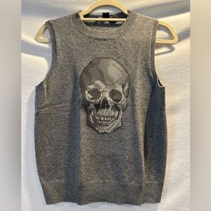 Skull cashmere size Medium sleeveless shell